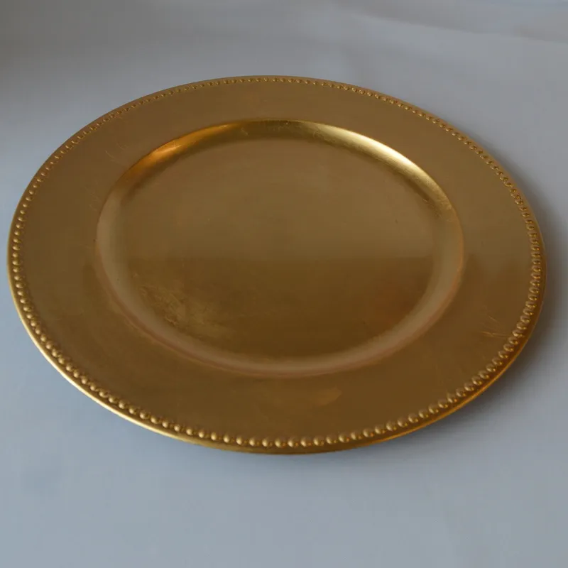 Gold Beaded Charger Plate  