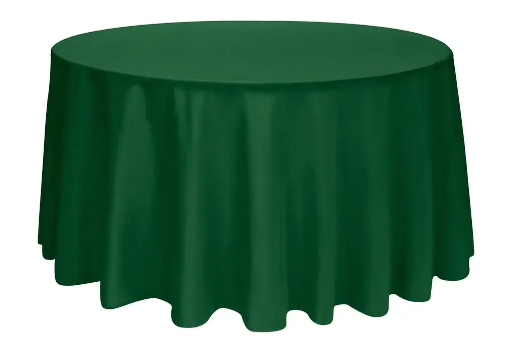 Tablecloth Dark Bottle Green Round 90"