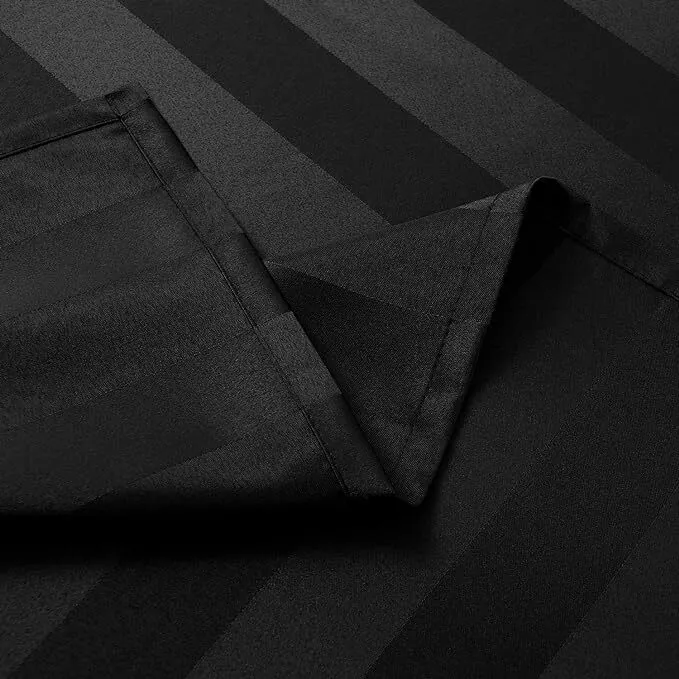 Tablecloth Black Striped Rectangular 60" x 120" 