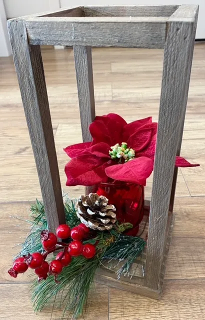 Christmas table flower arrangement set