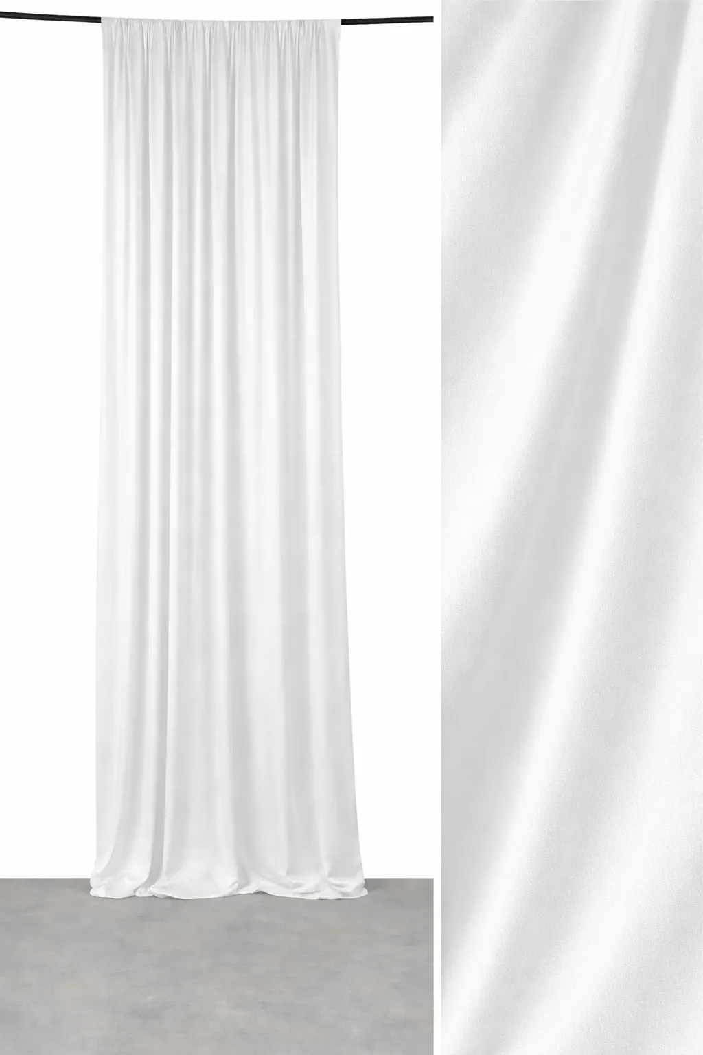 Silk White Backdrop Panel 12ft