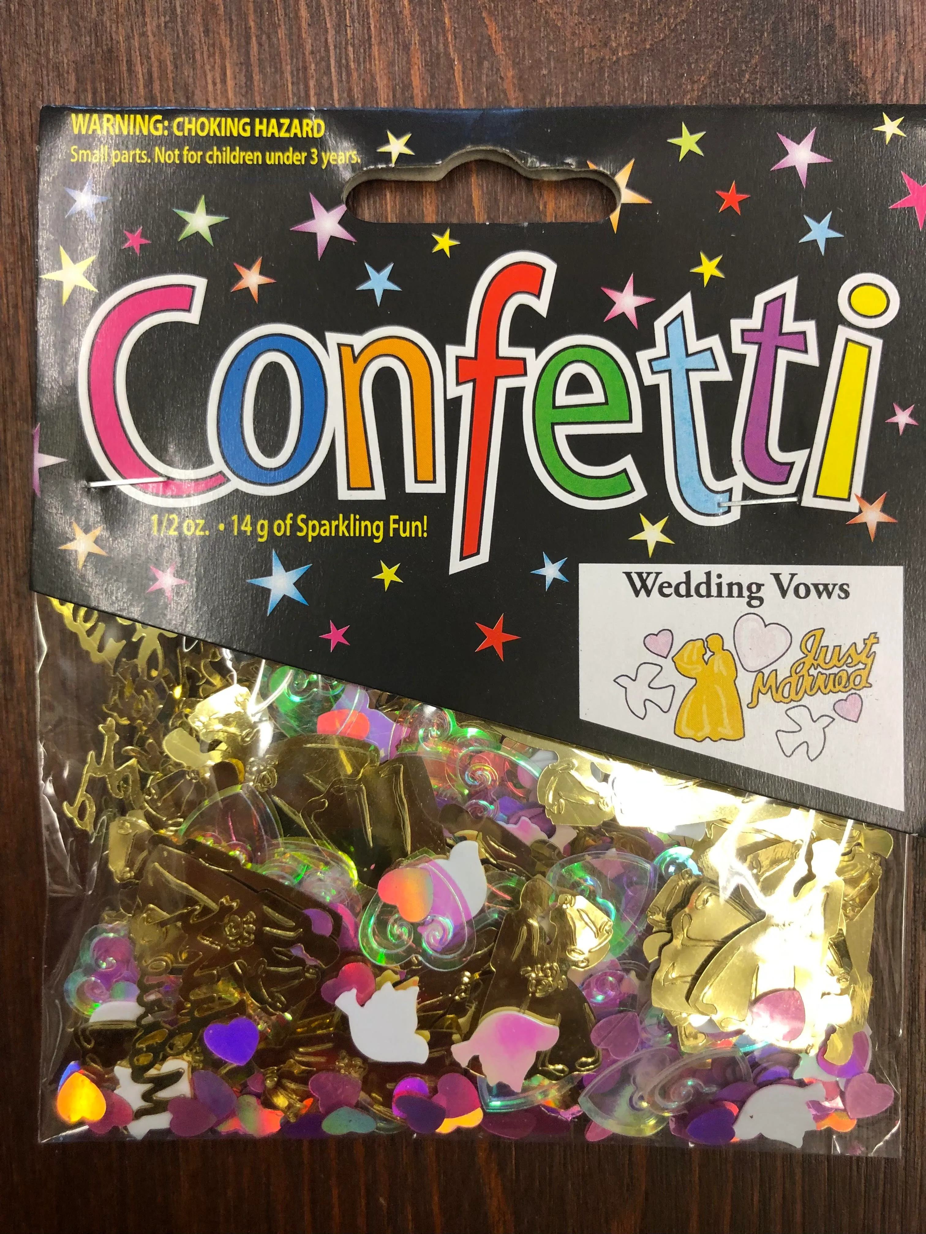Confetti party packs - wedding vows