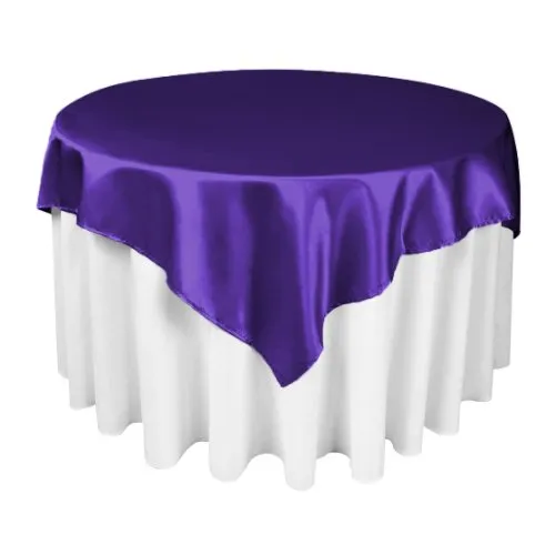Royal Purple Satin Overlay 88"x88"