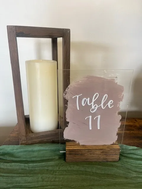 Rustic Taupe Table Number (set)