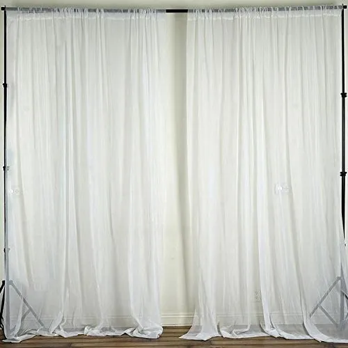 8' White Net Draping 