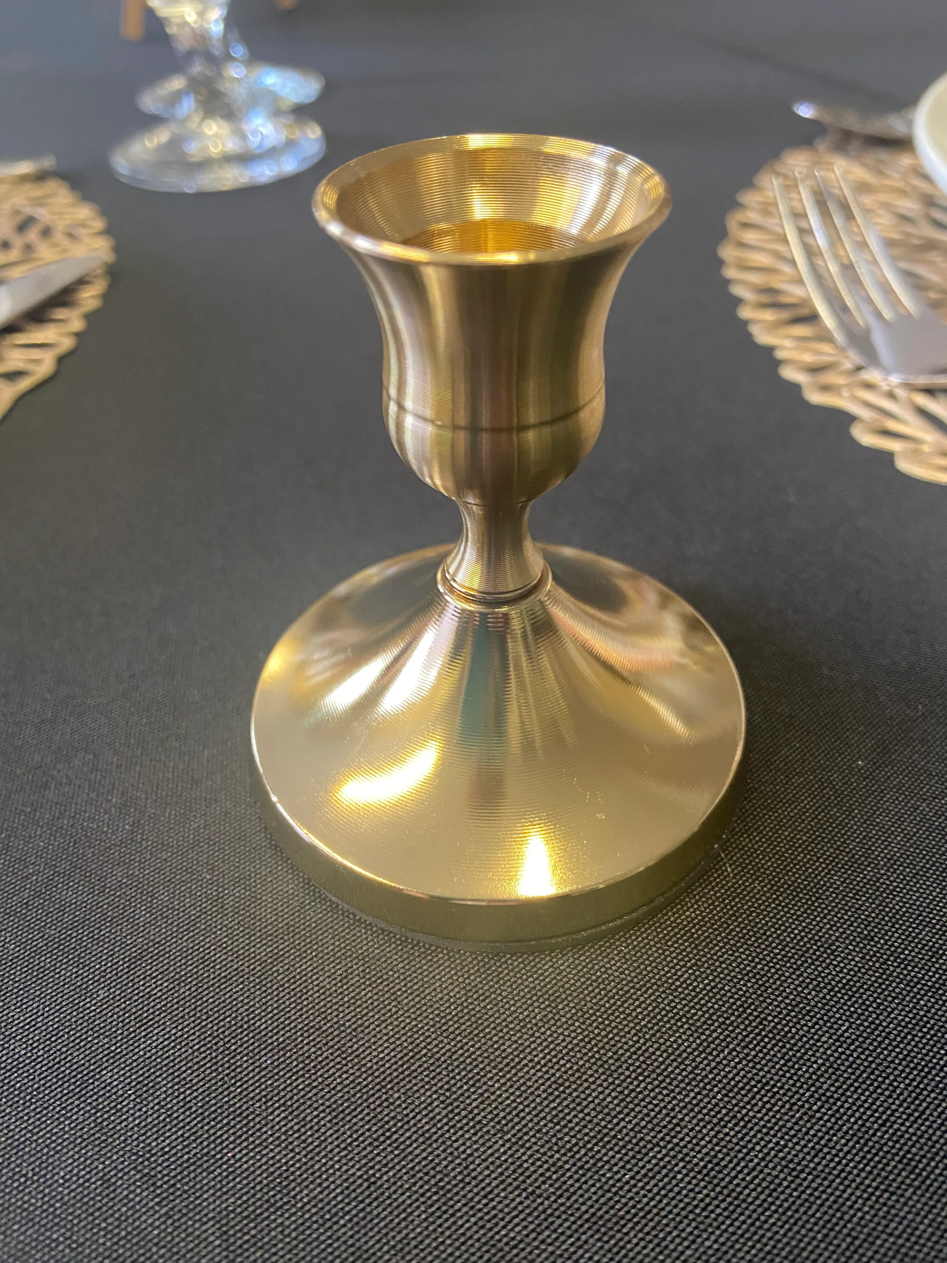 Extra Small Brass Taper Candle Holder