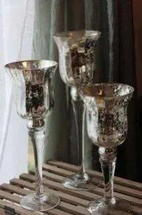 Small Mercury Candle Holder 11"