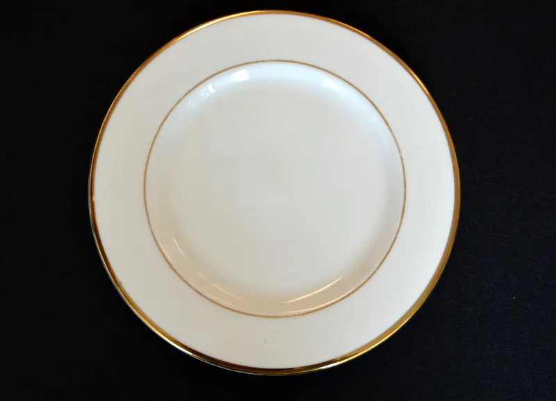 Narrow Gold Rim 6" side Plate 