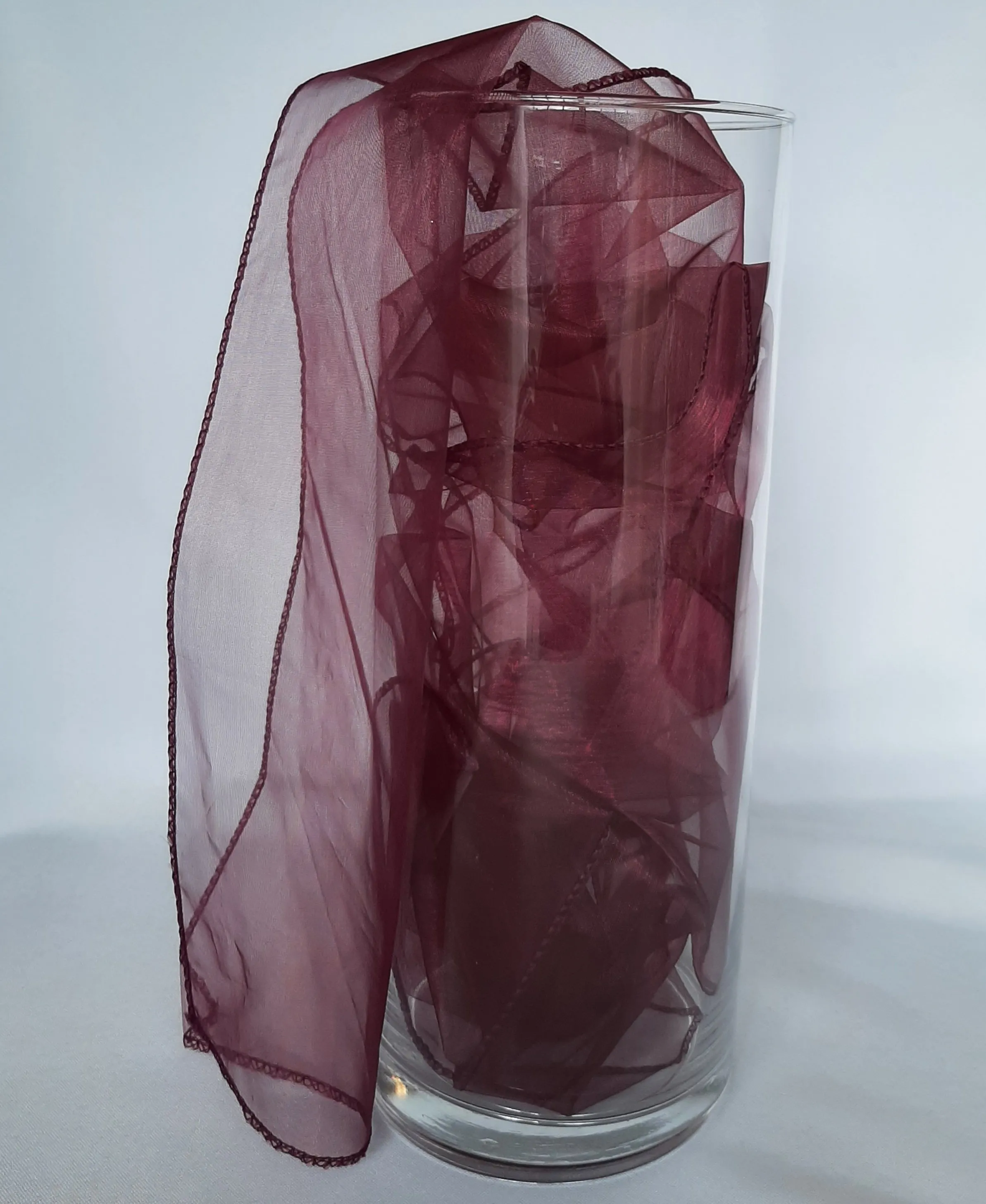 Burgundy Organza Sash 