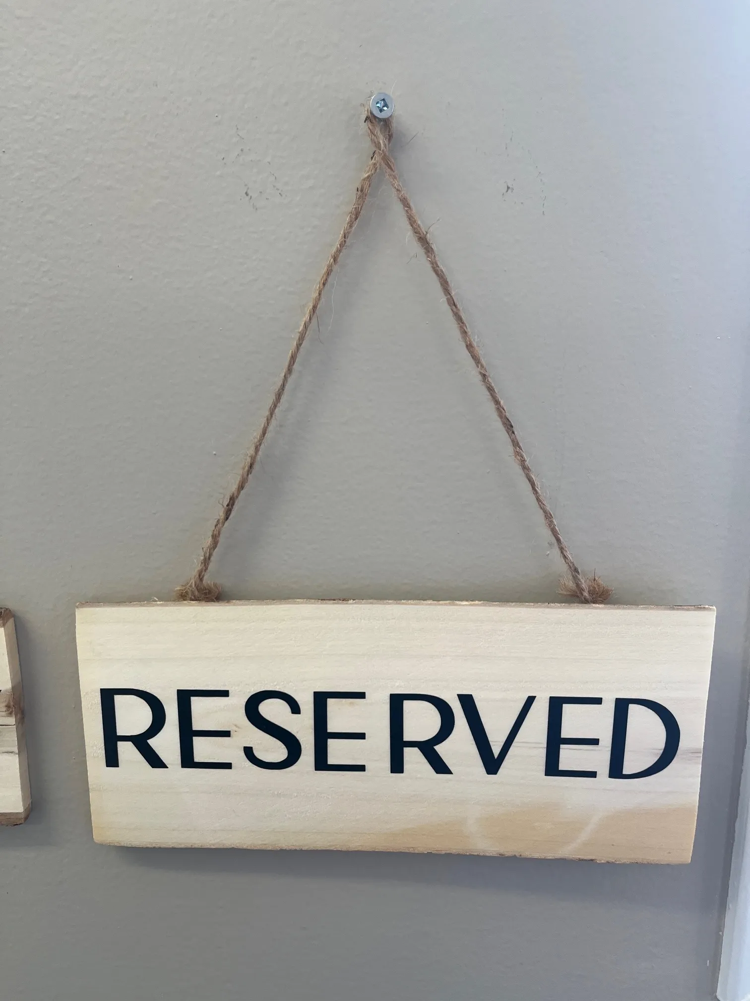 Reserved - Hanging Sign