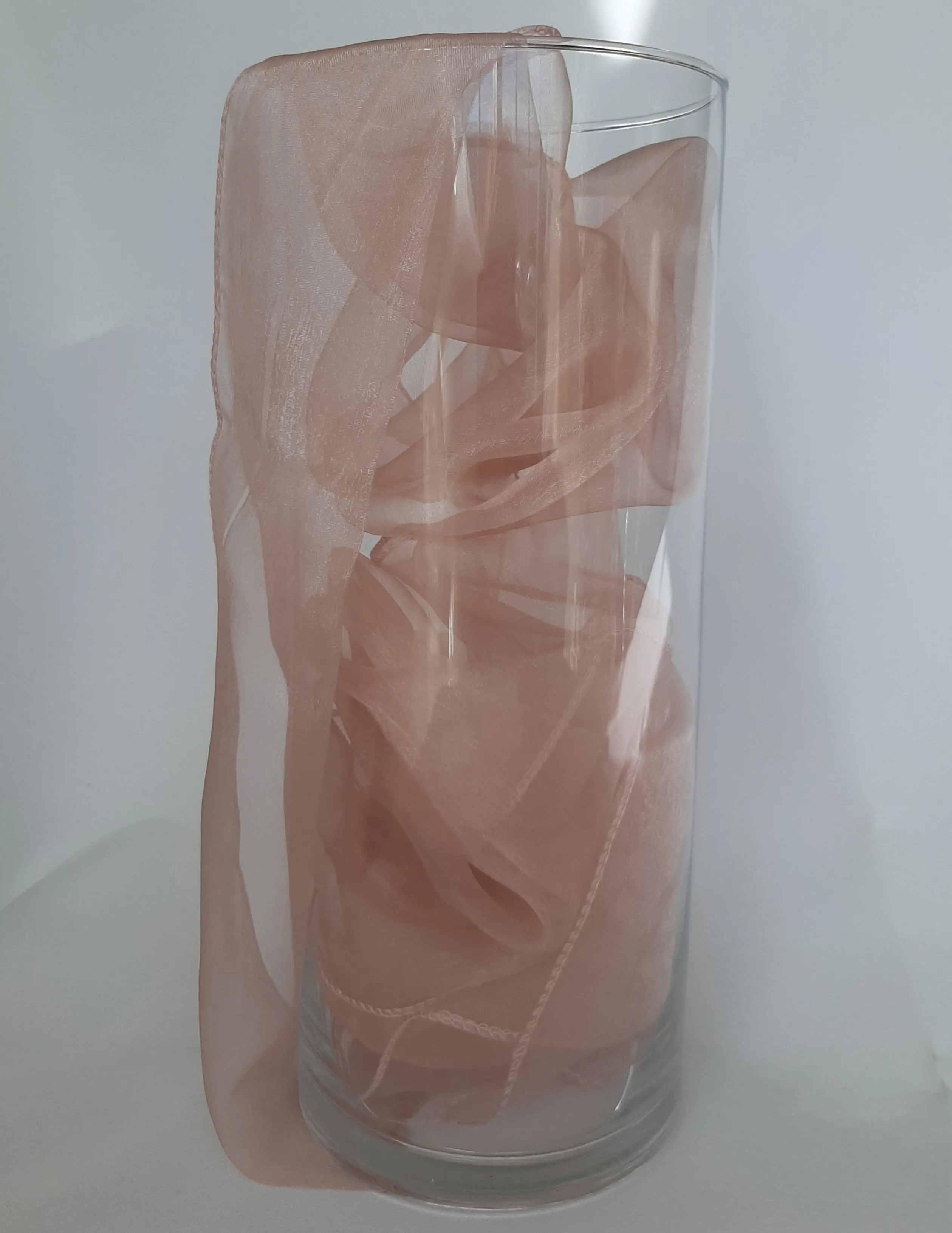 Blush Rose Gold Organza Sash 