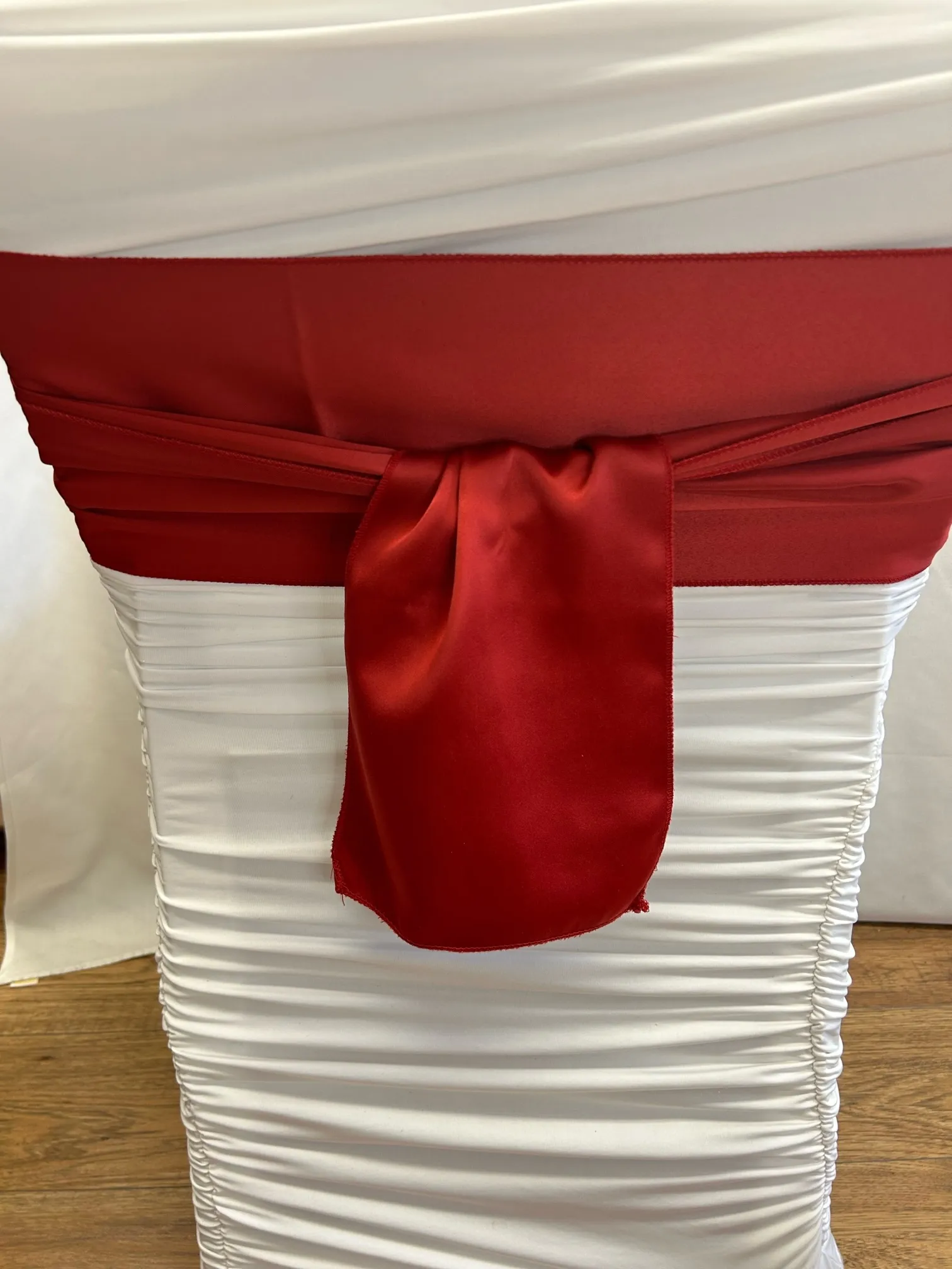 Cranberry Red Satin Sash 