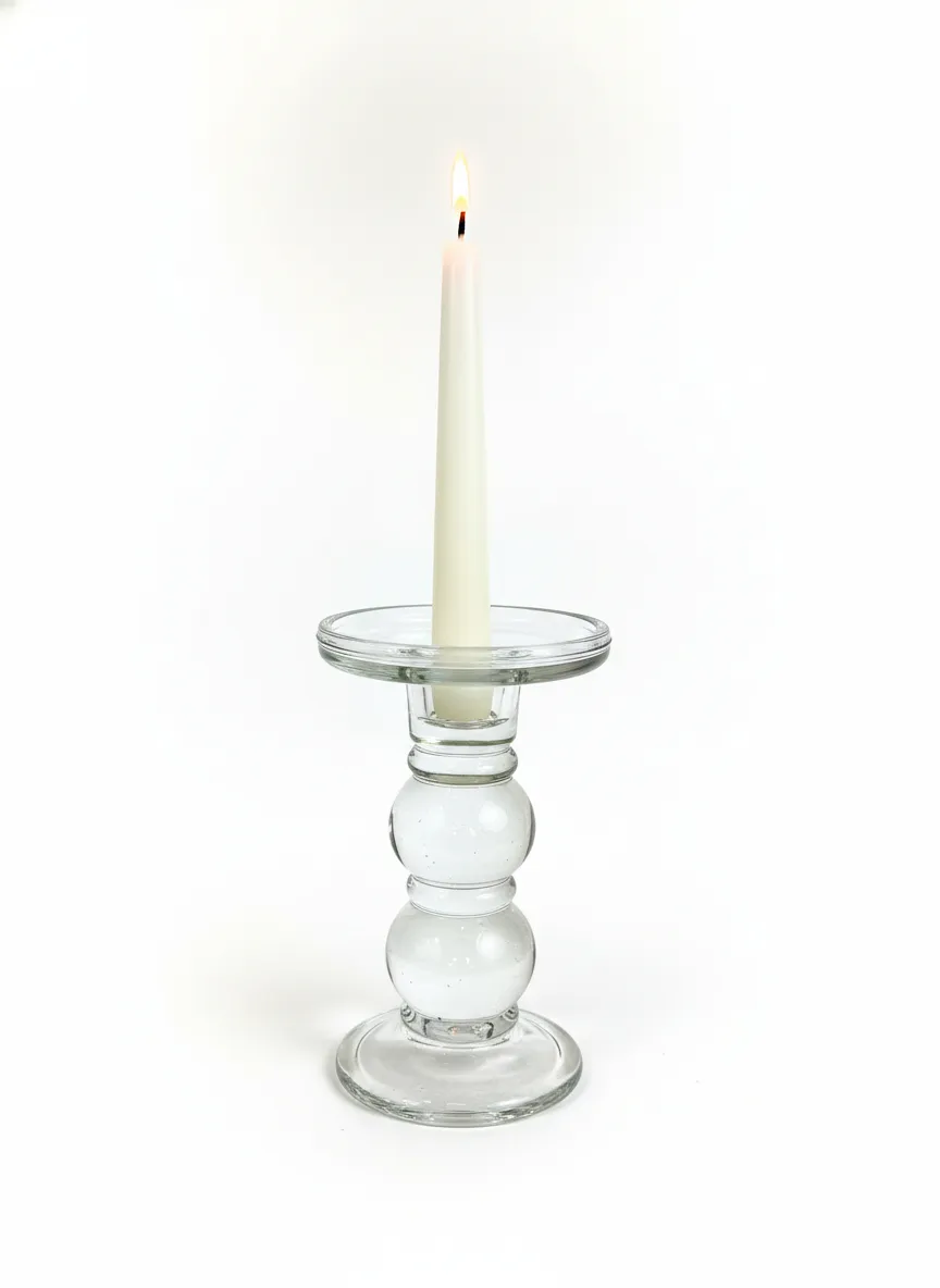 6" Glass Candle/Taper Candle Stand