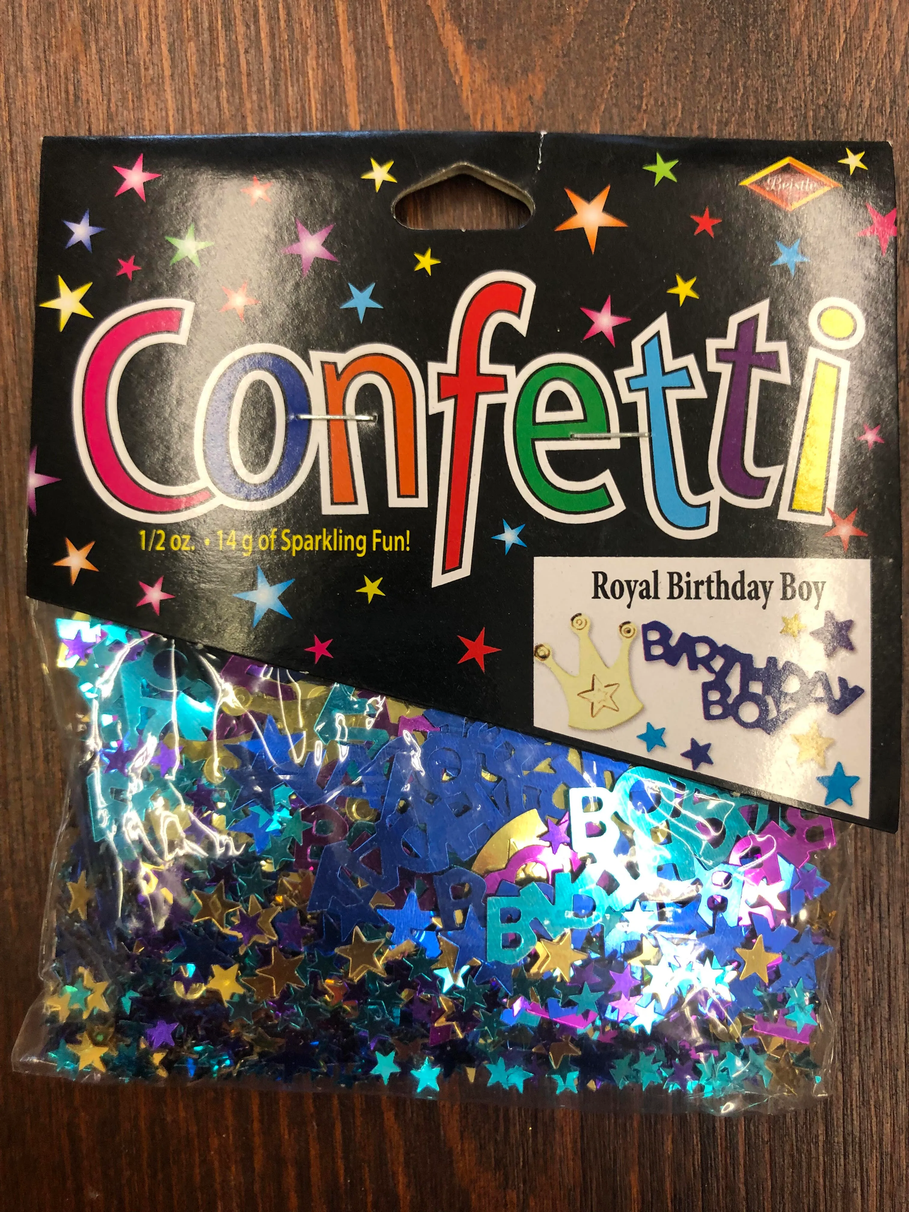 Confetti party packs - Royal birthday boy