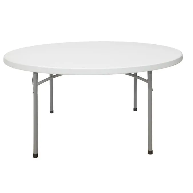 4' Round Table plastic Seats 6