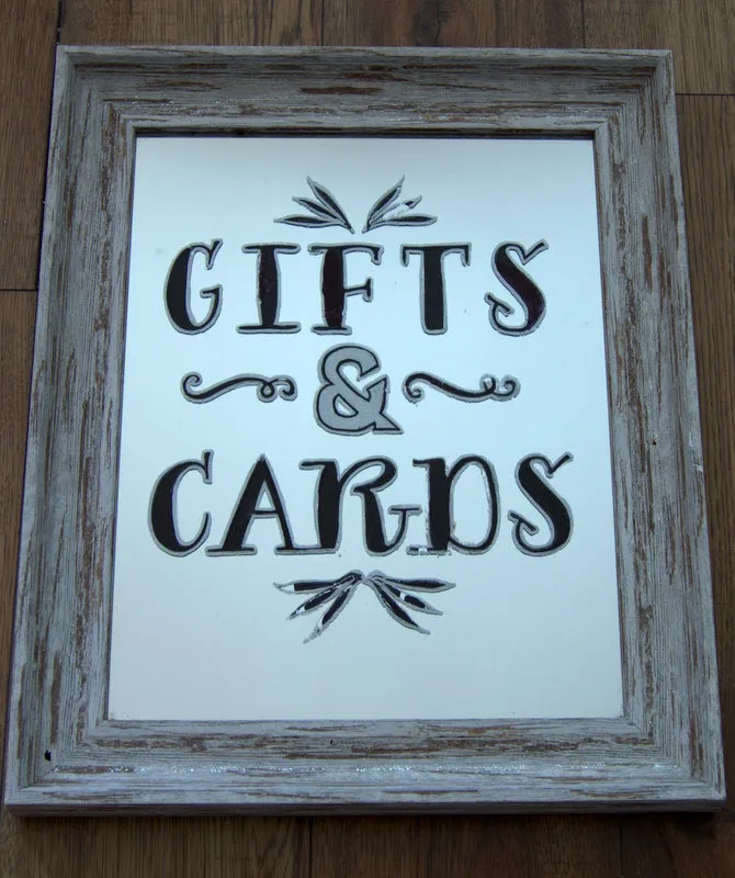 Gifts and Cards White Sign 