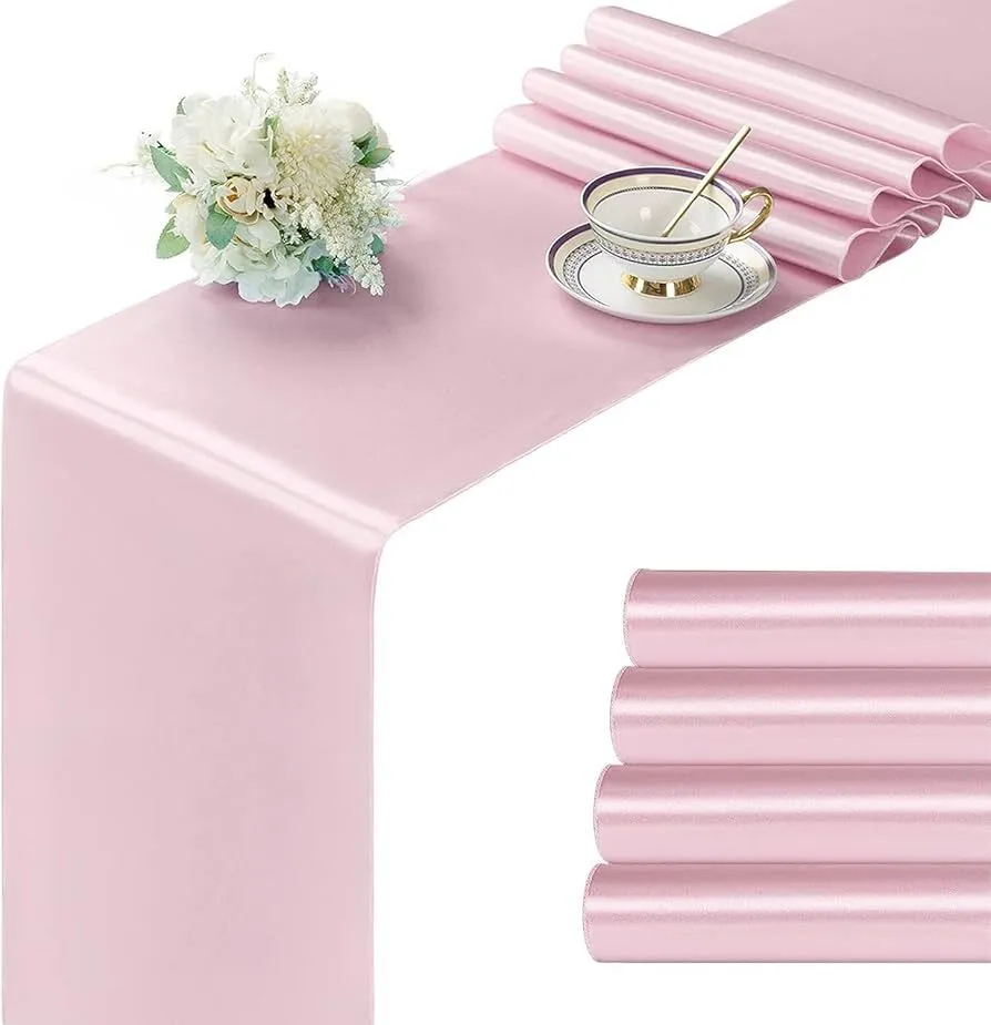 Blush Rose Satin Runner