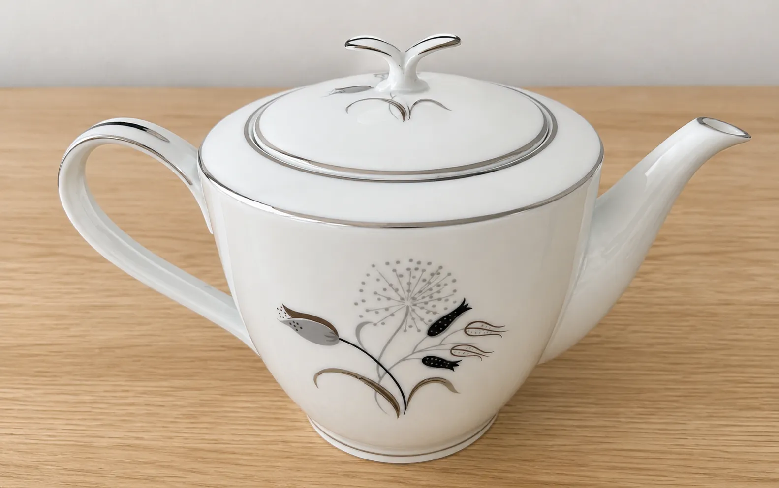 Silver Rimmed Teapot