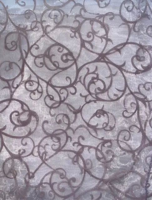 Lilac Embroidered Organza Runner