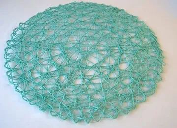 Turquoise 15" Weaved Round Placemat 