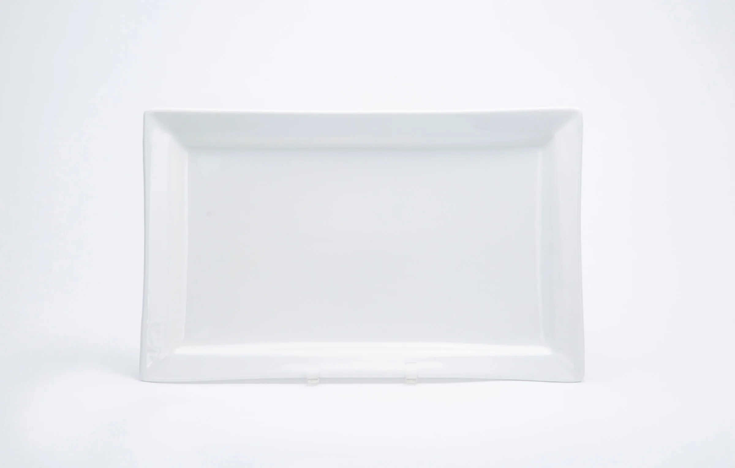 18" White rectangular platter
