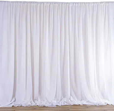 8' White Backdrop Sheer 