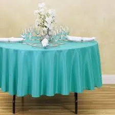 Tablecloth Cyan Round 90"