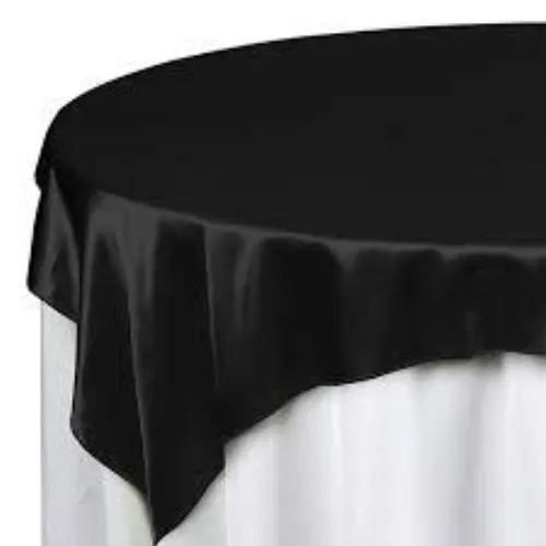 Black Satin Overlay 72"x72"