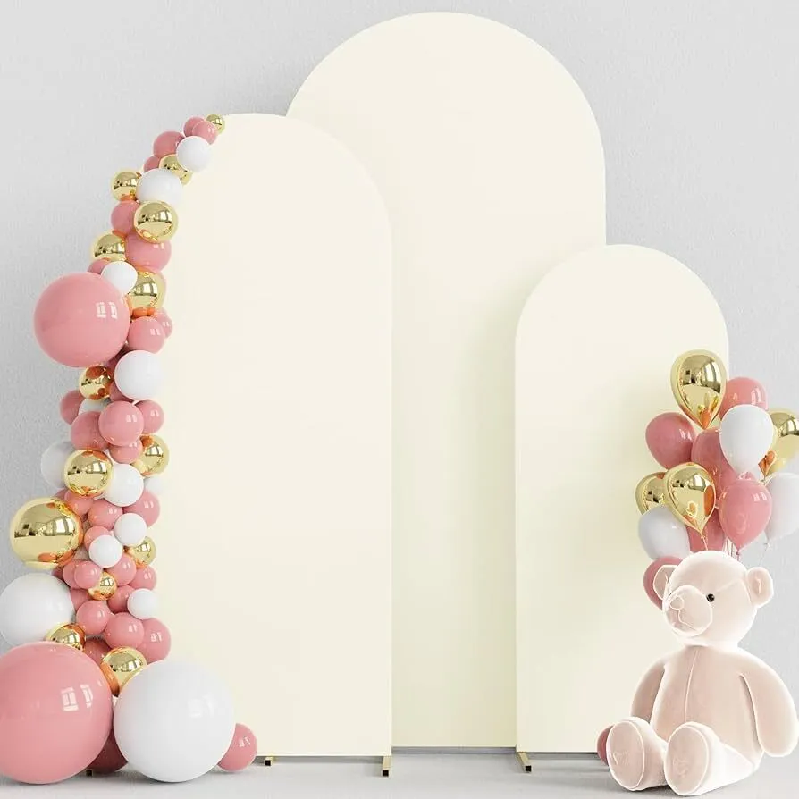 4' Ivory Spandex Arch Backdrop Cover