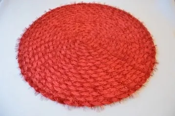 Shiny Red 15" Round Placemat 