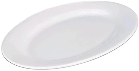 20" inch oval platter White