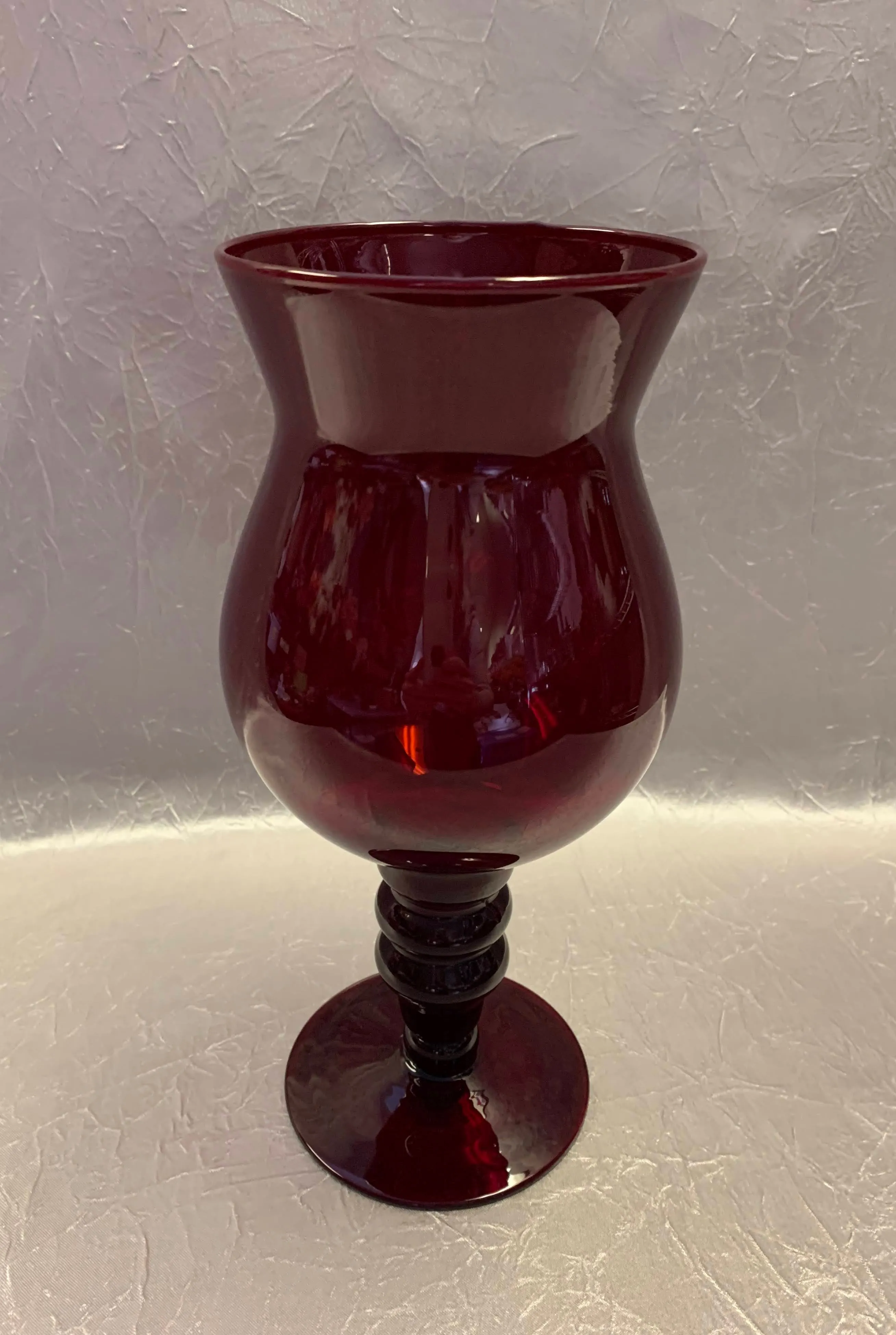 Ruby  Red Stem Vase