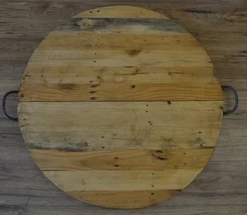 Wooden Platter with Handles 