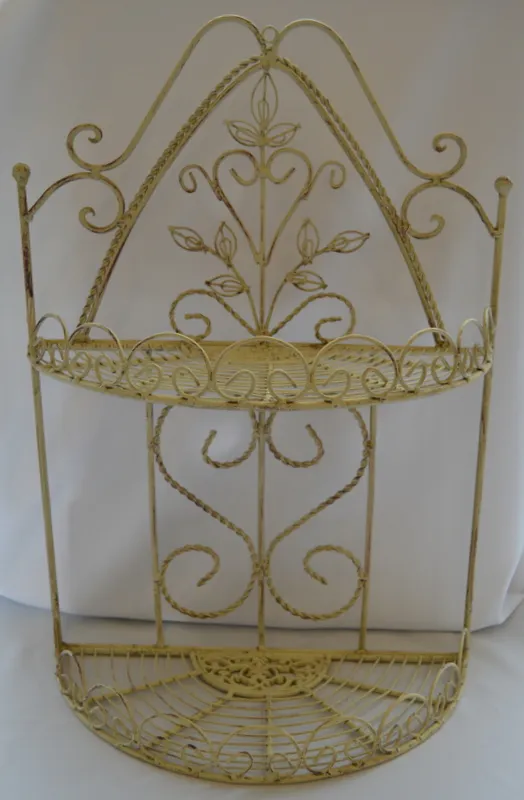 2 Tier Half Moon Ivory Dessert Stand