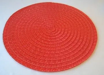 Red 15" Round Placemat 