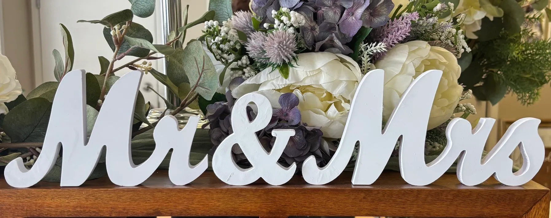 Mr. & Mrs. Block Sign 4"