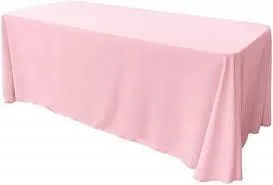 Tablecloth Pink Rectangular 90" x 108" (4' table to floor)
