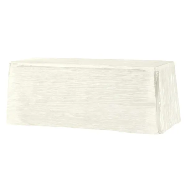 Tablecloth Ivory Crinkle Taffeta rectangular 90" x 132"