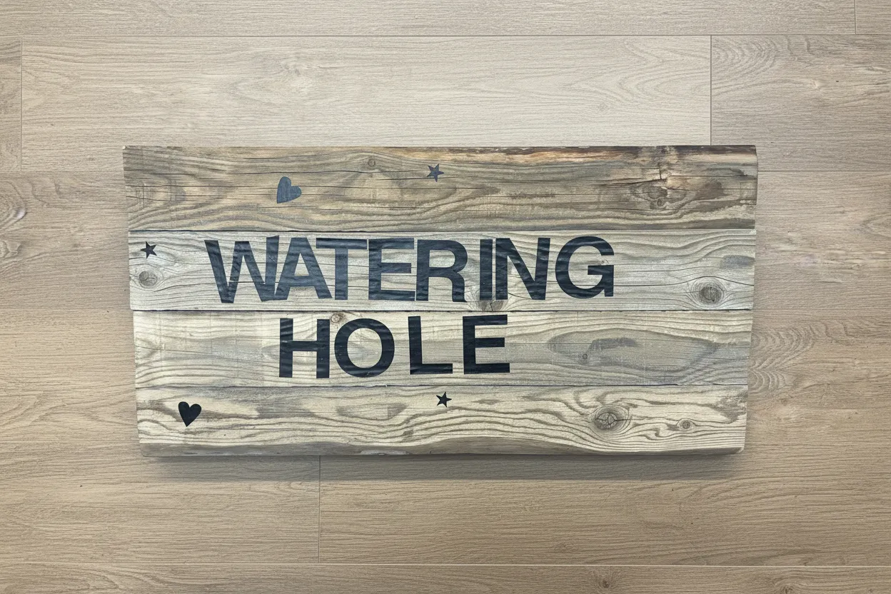 Watering Hole Sign