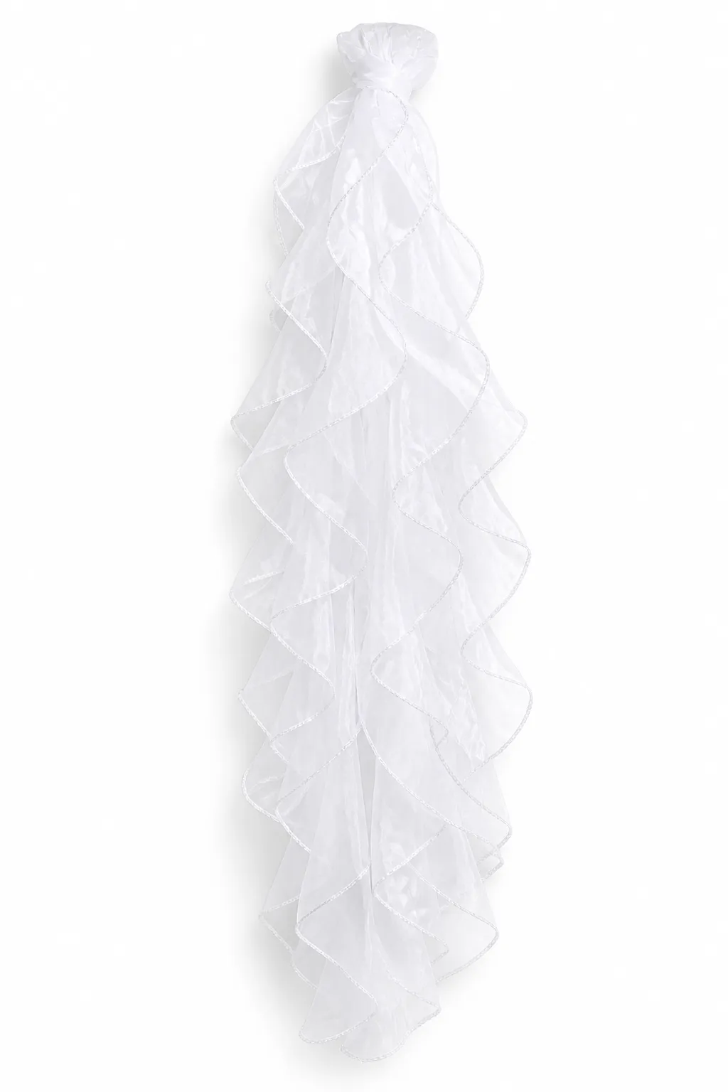 White Curly Fringe Chair Sash Accessory