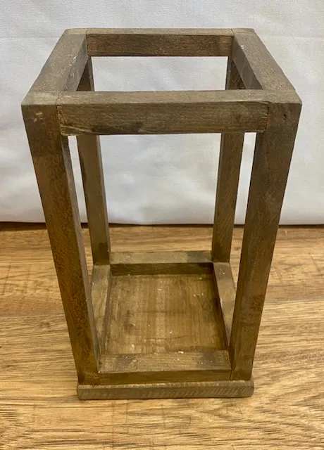 Wooden Frame candle Holder Sml 5.5" x 9.5"