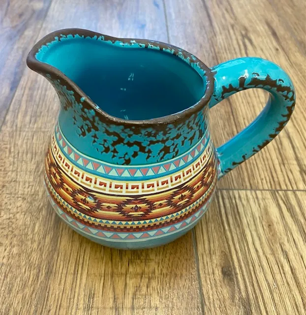 Mexican Style Blue Creamer / Milk jar