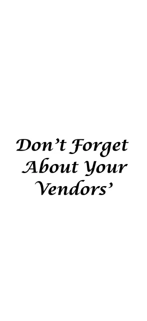 Please double-check that plates, cutlery, and any necessary serving items are included for your vendors' meals as well