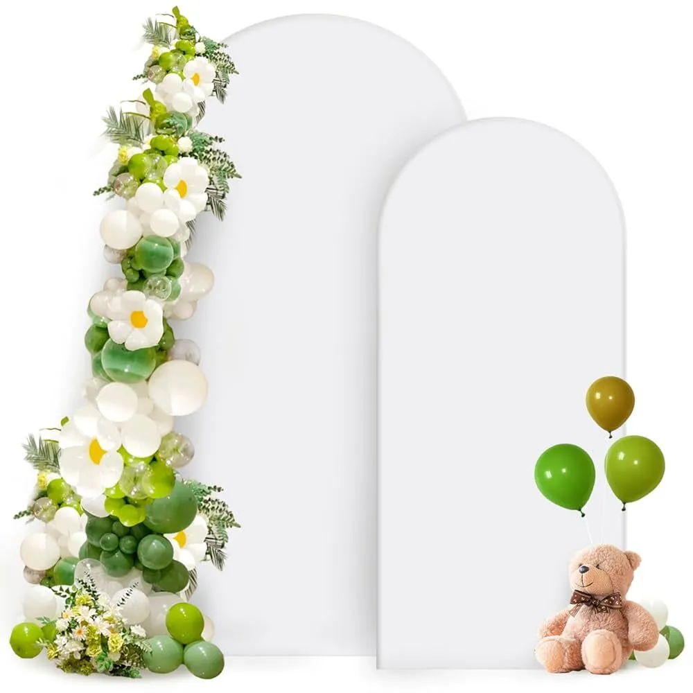 6' White Spandex Arch Backdrop Cover