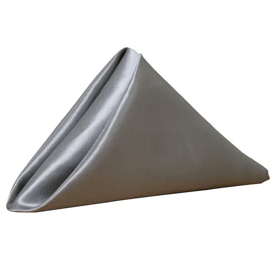 Charcoal Platinum Satin Napkin