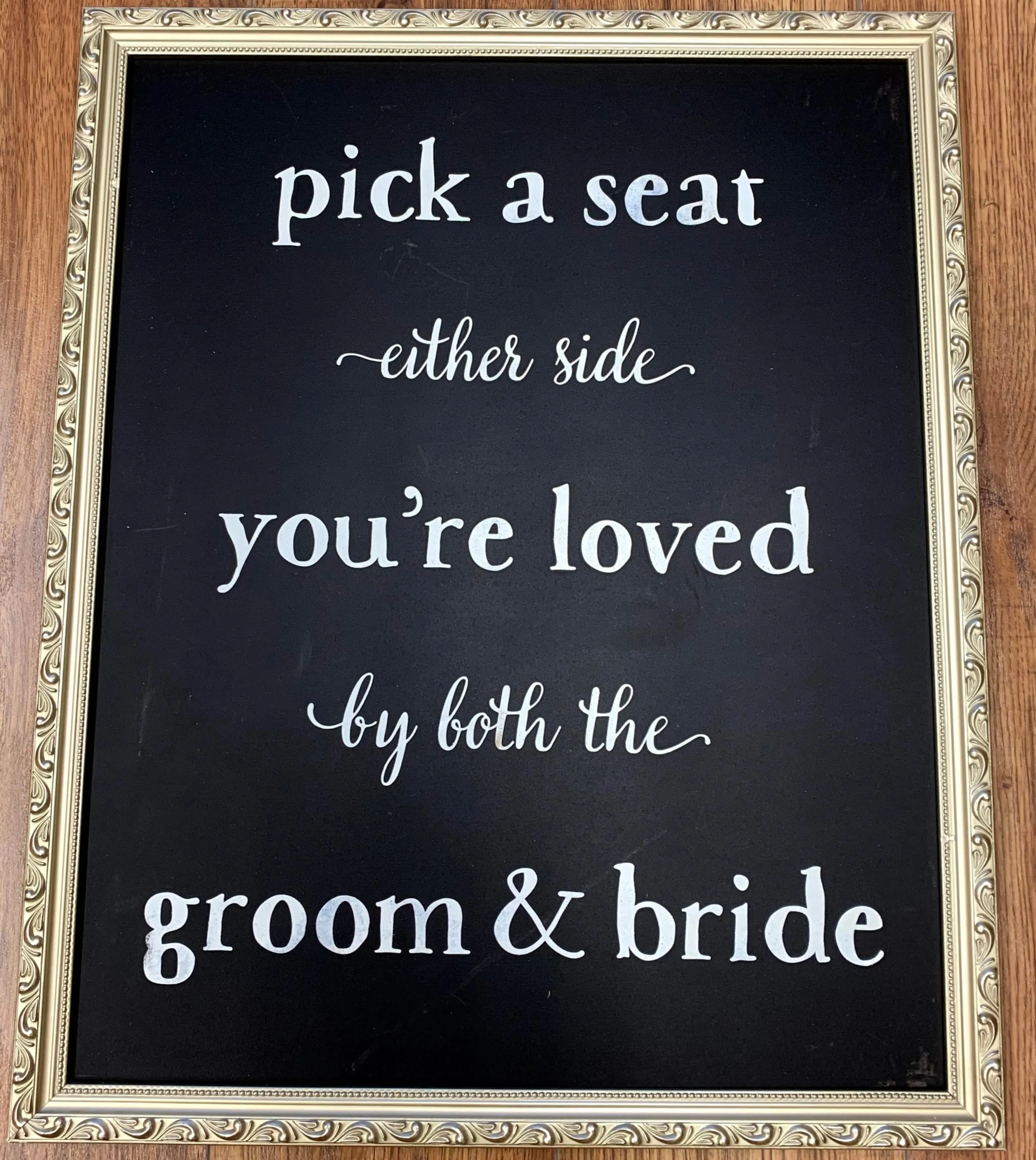 Pick a Seat Sign