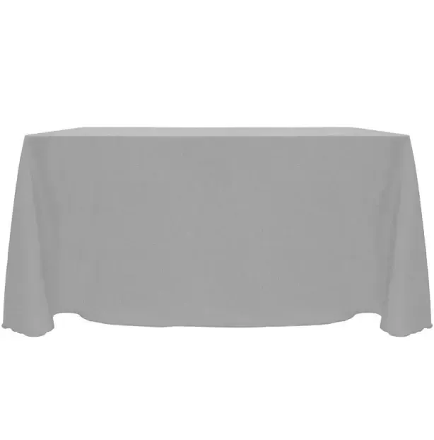 Tablecloth Grey Silver Rectangular 90" x 132"