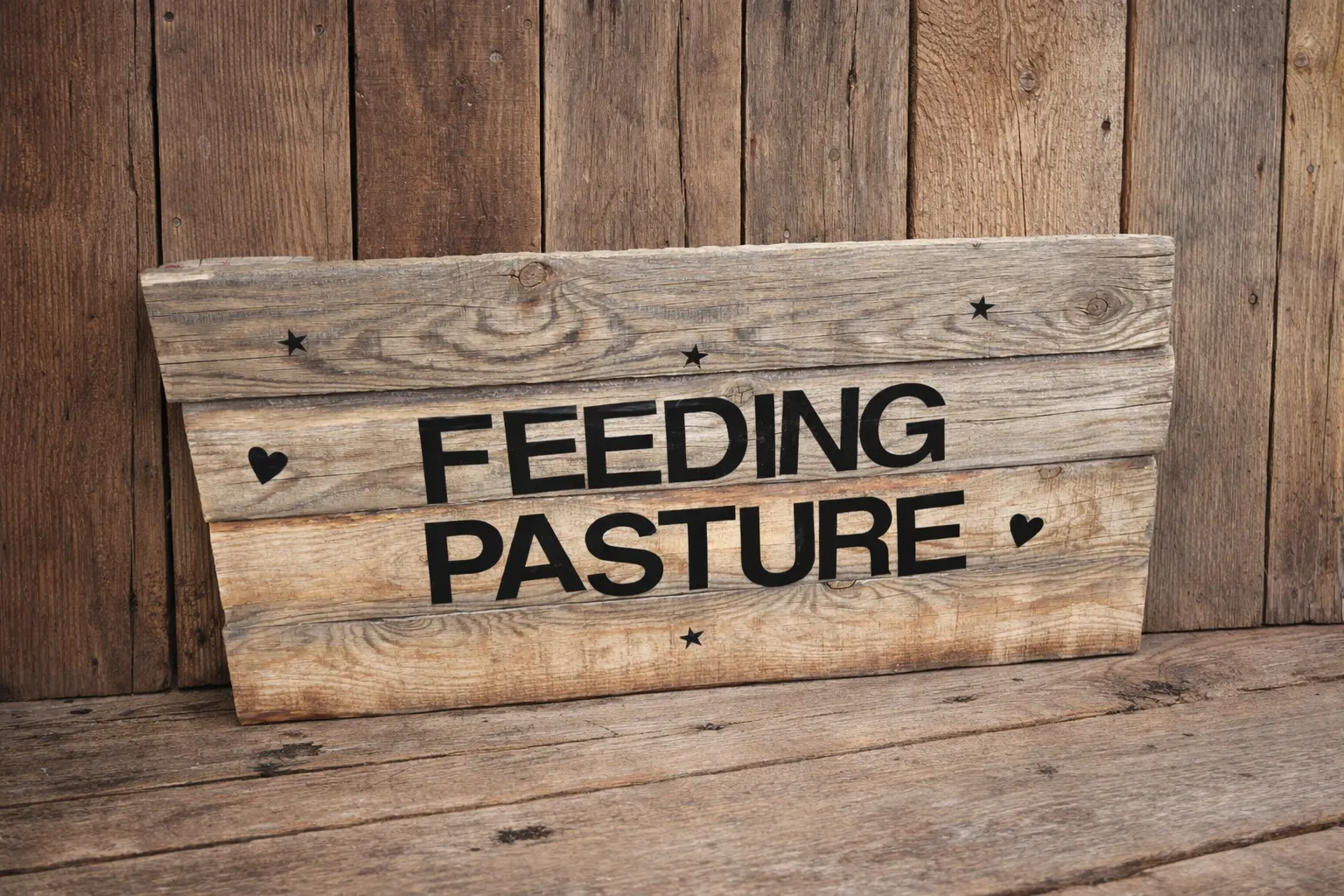 Feeding Pasture Sign 