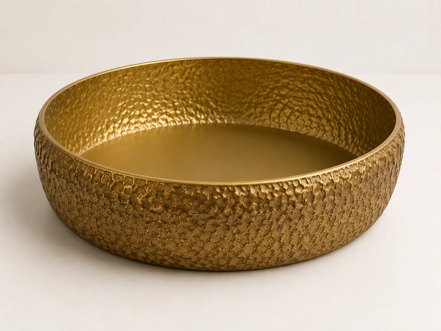Vintage Gold Textured Bowl 12"