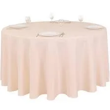 Tablecloth Light Peach Round 90"